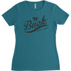 Womens T-Shirt Buck Script XL