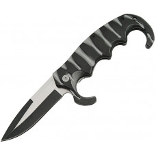 Linerlock Silver and Black A/O