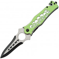 Skull Rescue Linerlock Green