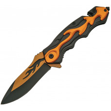 Orange Flame Linerlock A/O