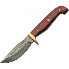 Fixed Blade Red Wood Mosaic