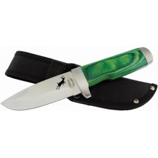 Fixed Blade Green Pakkawood