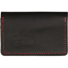 Wallet Black Red Stitched