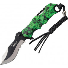 Linerlock A/O Green Skull