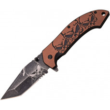 Skull Linerlock A/O Brown