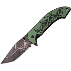 Skull Linerlock A/O Green