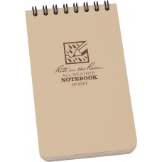 3 x 5 Top Spiral Notebook Tan