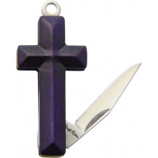 Cross Knife Purple Smooth Bone