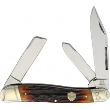 Lg Stockman Brown Stag Bone